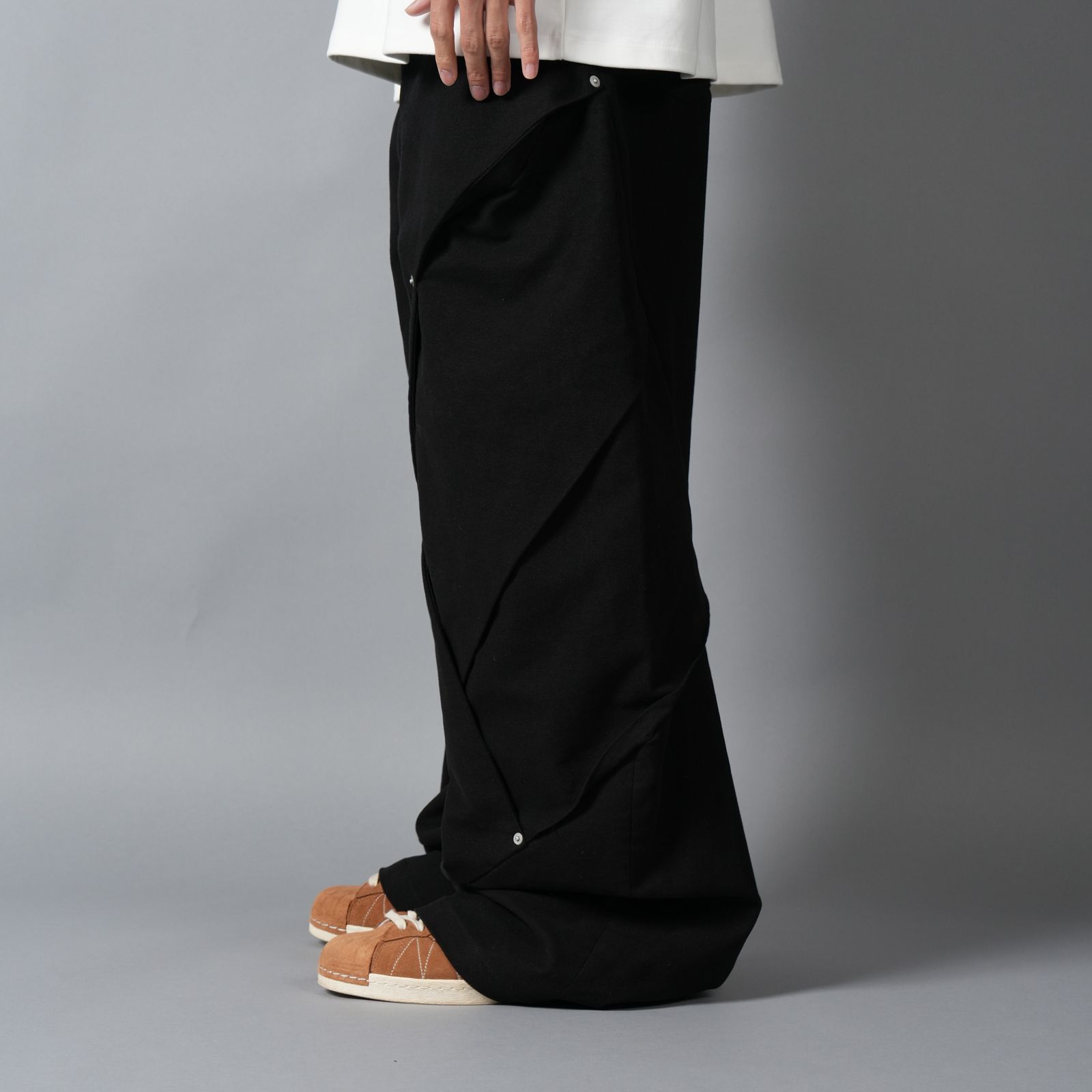 3D Double Knee Trousers / ダブルニー トラウザーズ (ブラック)