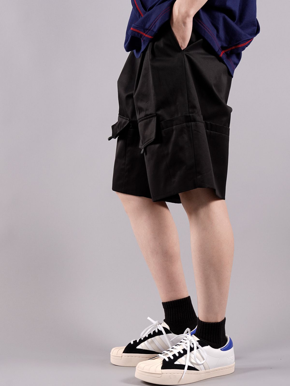 YUKI HASHIMOTO - 【ラスト1点】 ROLL-UP POCKETS SHORTS BLACK