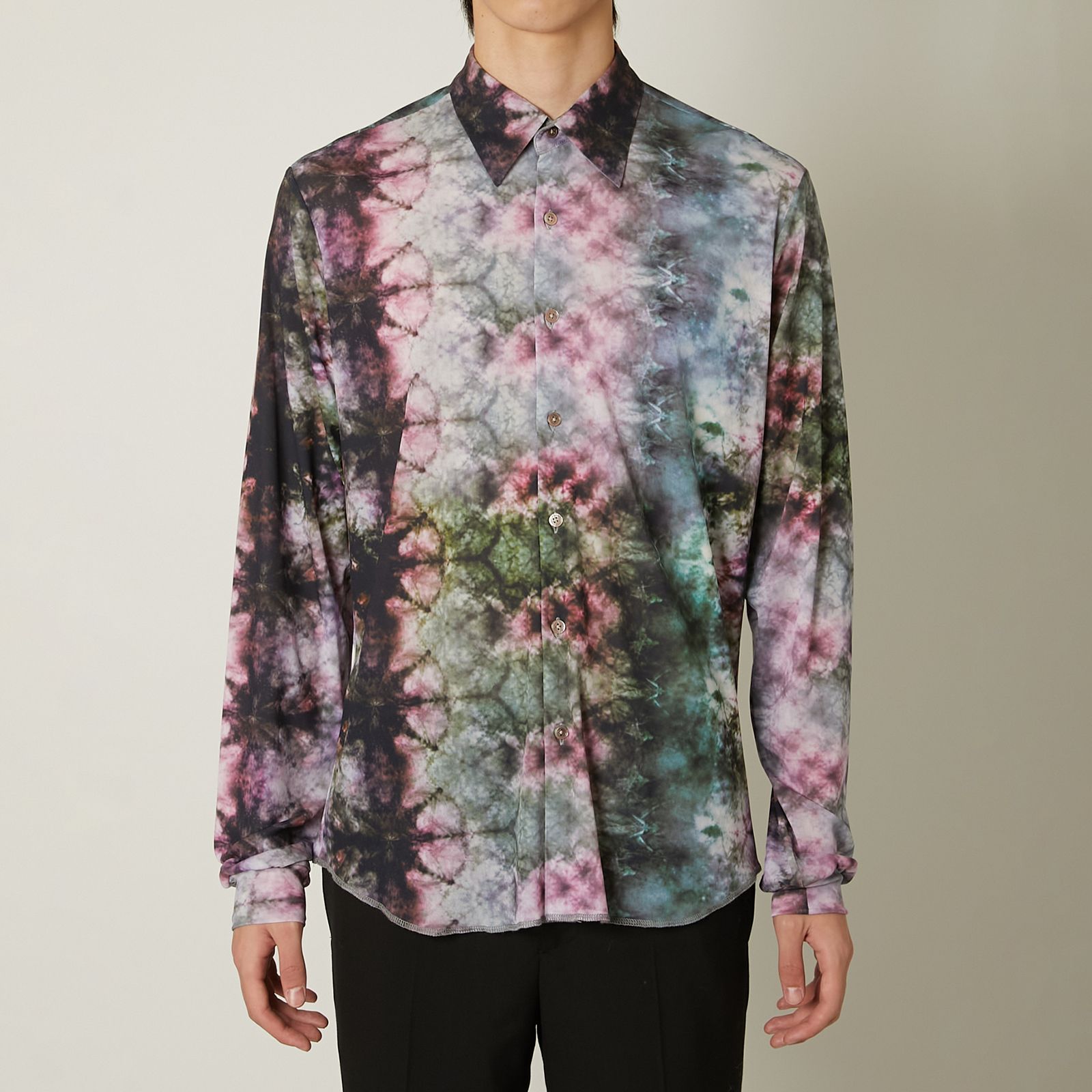 【ラスト1点】TIE DYE TULLE SHIRTS / タイダイ チュールシャツ (ピンク)