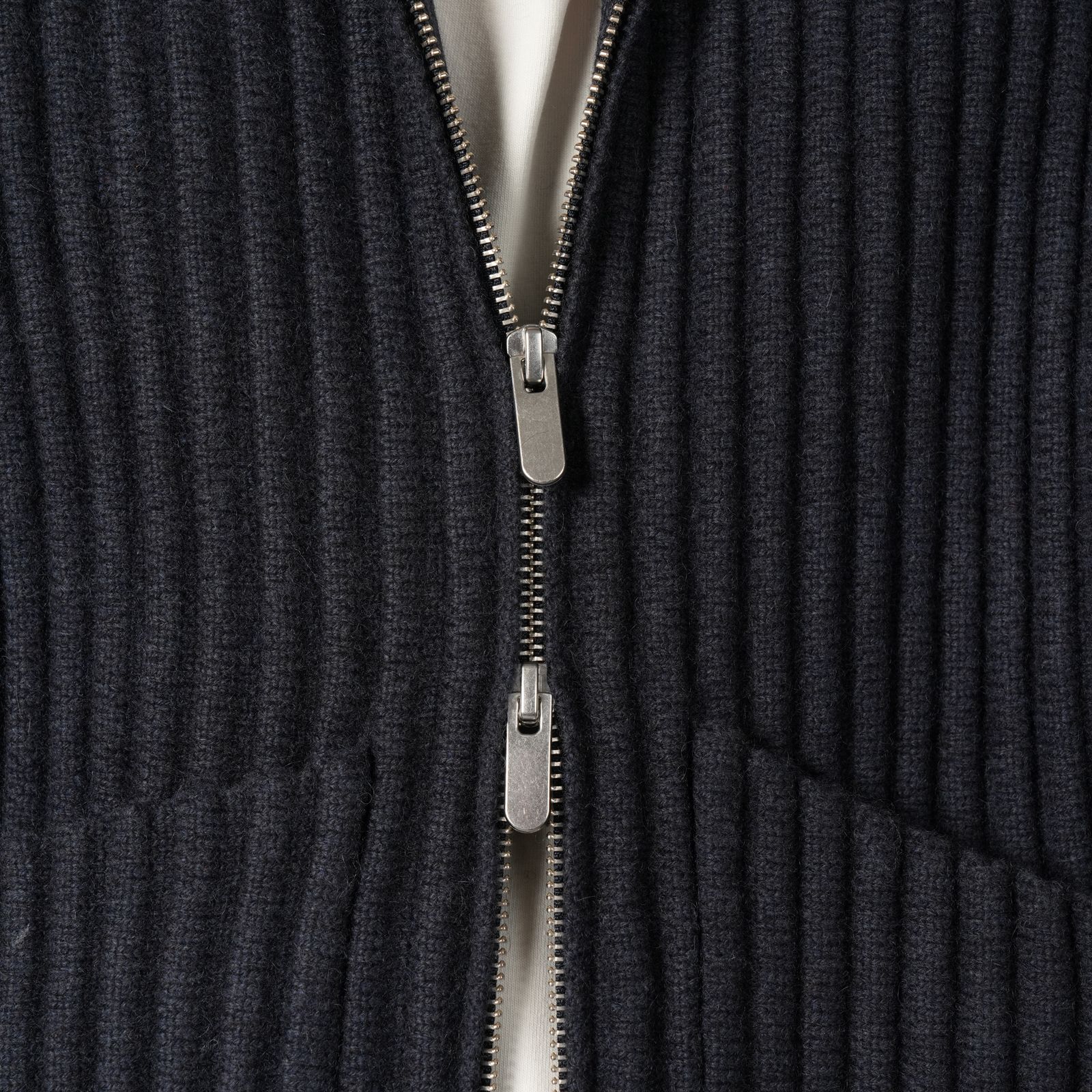 GLOBE RIB KNIT CARDIGAN  / グローブ リブ ニットカーディガン (マリン)