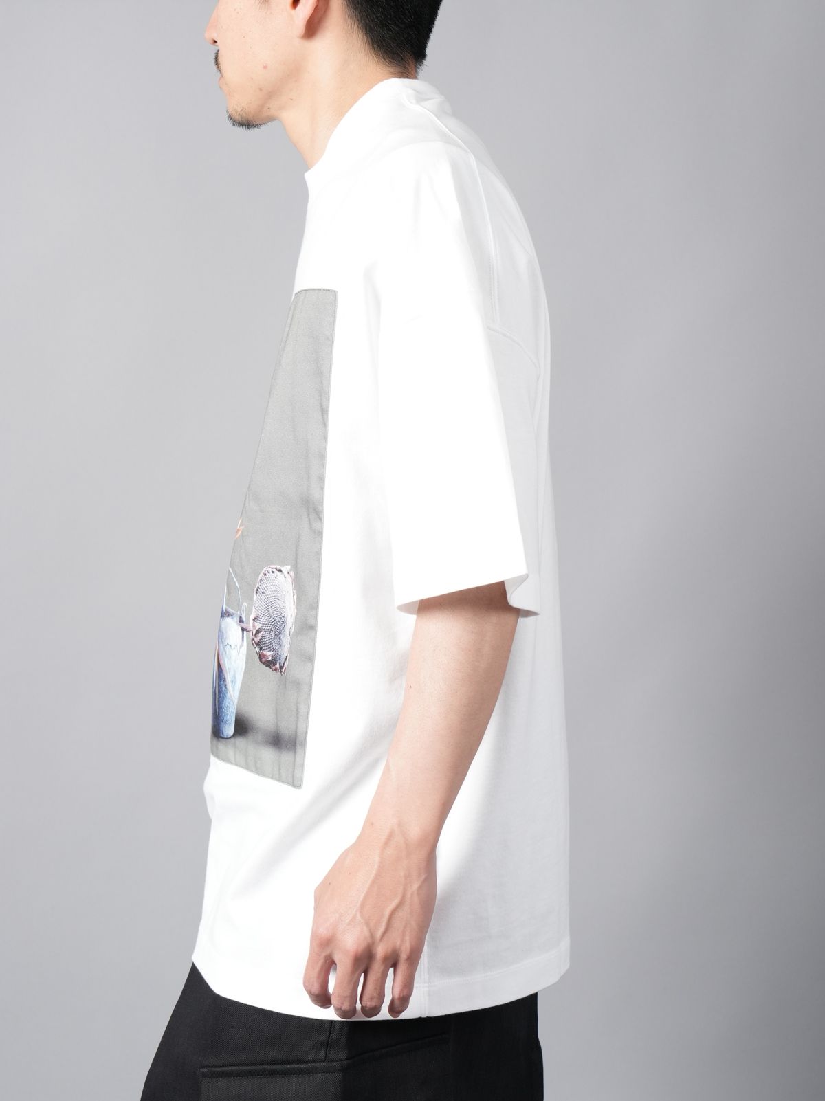 ALMOSTBLACK - 【ラスト1点】CREW NECK PRINT T / クルーネック
