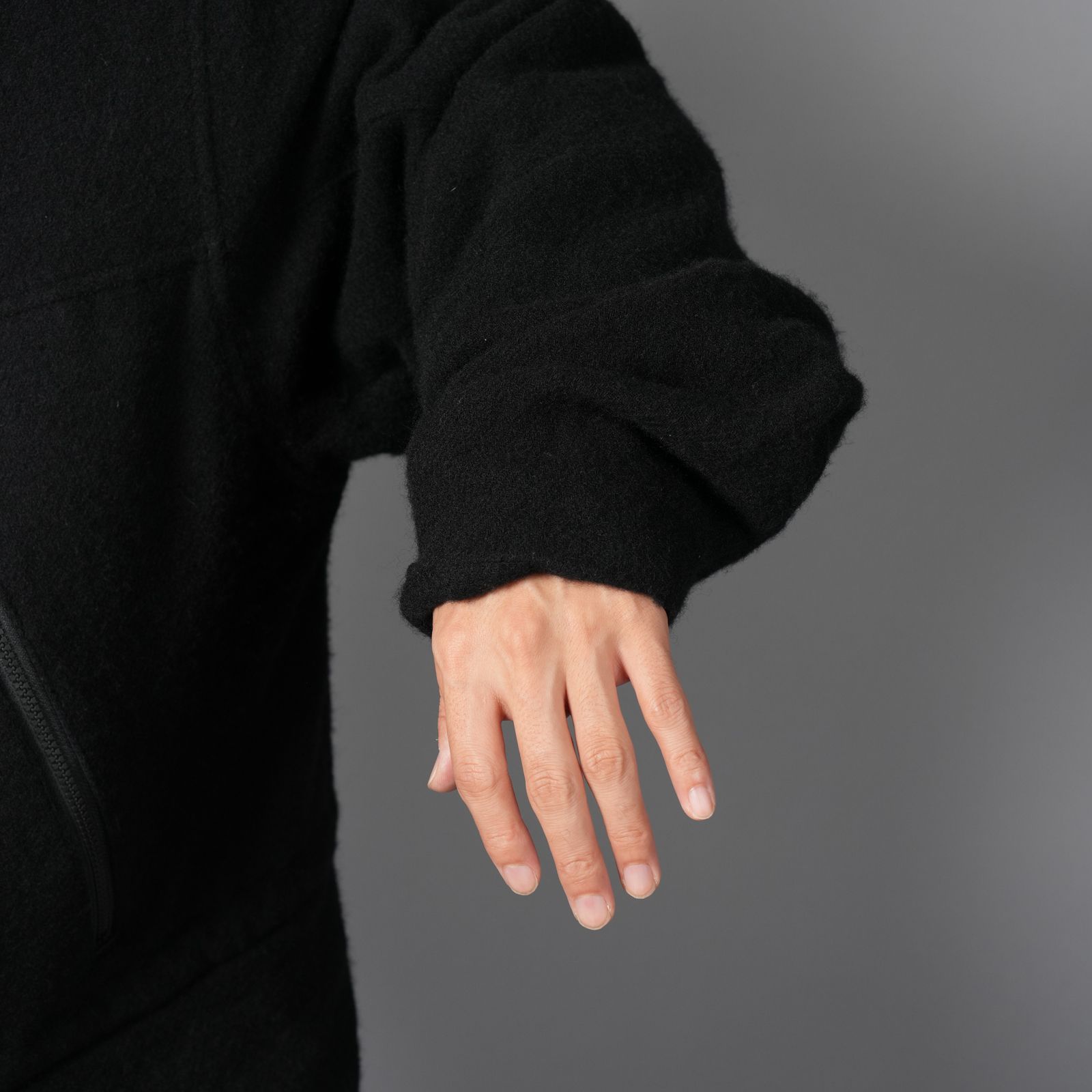 Felted Wool Coat / フェルテッド ウールコート (ブラック)