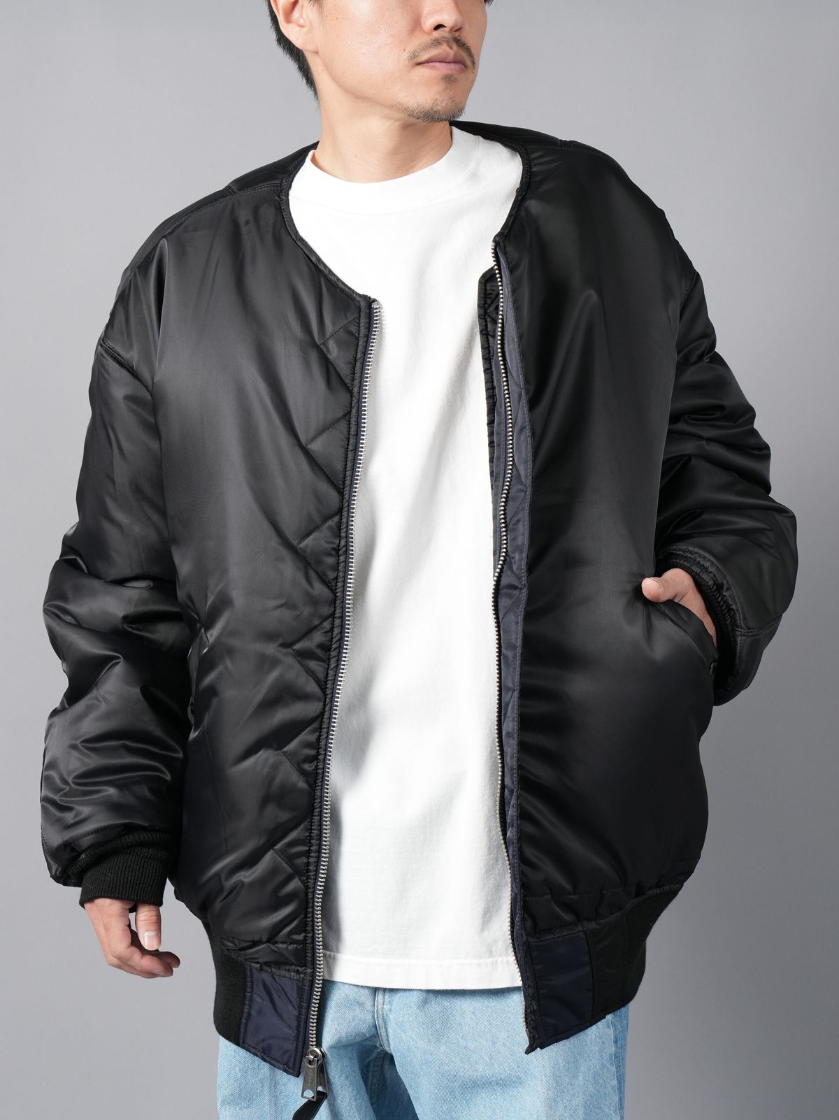 【ラスト1点】【限定】  FACETASM × AVIREX × DOGS MA-1 JACKET / ボンバージャケット (ブラック)