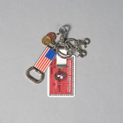 MONEY CLIP KEYRING (STELL) / マネークリップキーリング (シルバー/レッド)