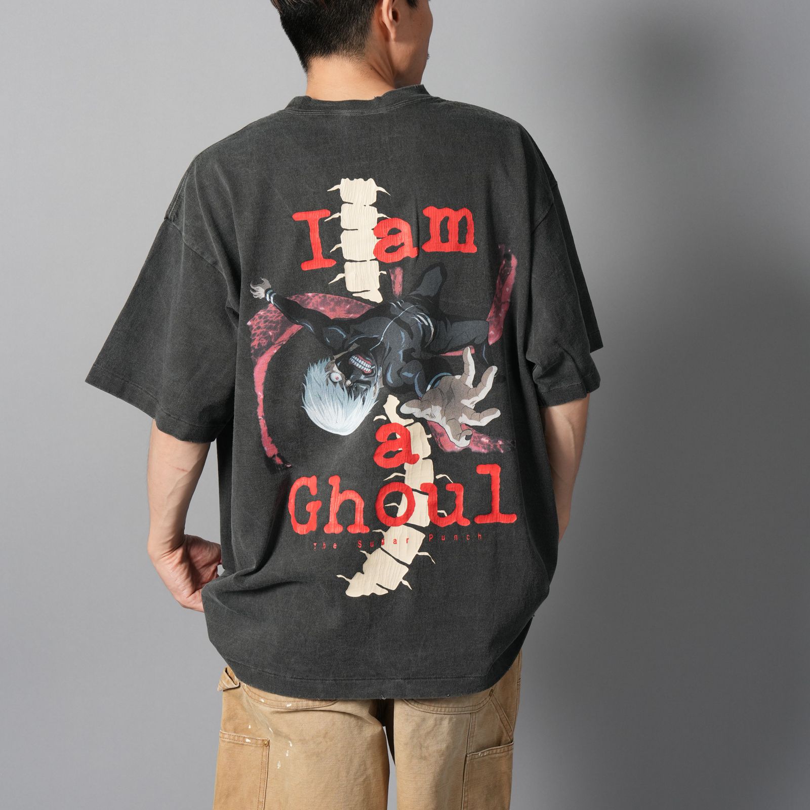 【残りわずか】[東京喰種]  TTGM25SM004 / S/S T-Shirt  (KANEKI BACK BORN)  / Tシャツ (ブラック)