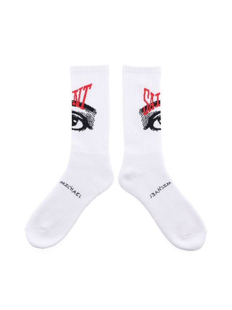 ラスト1点 / SM-A22-0000-100 / SOCKS / EYE / WHITE   (ホワイト)