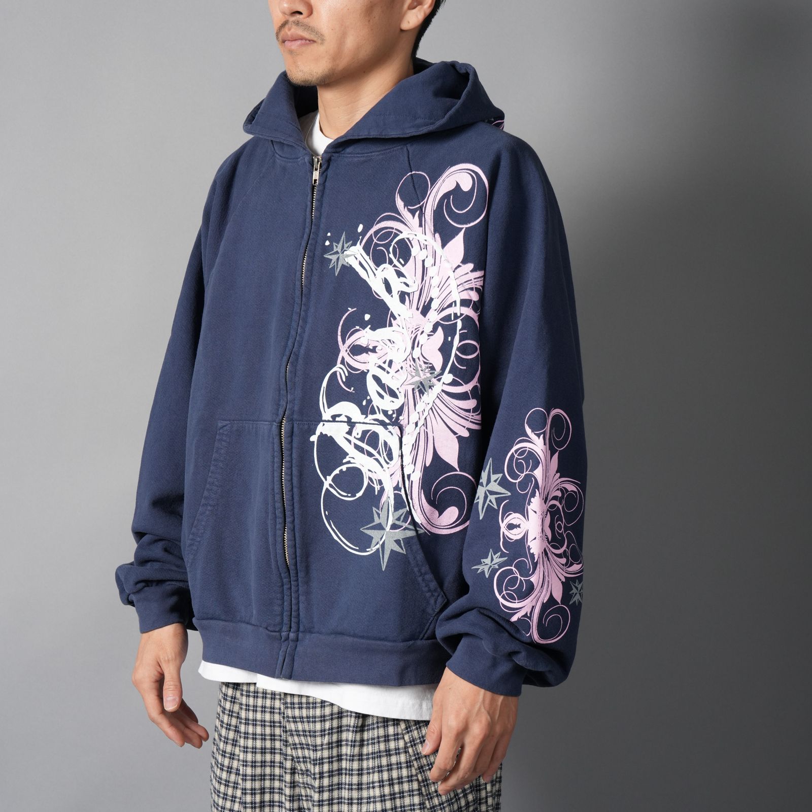 LEXI, zip up / ジップアップパーカー (ネイビーブルー)