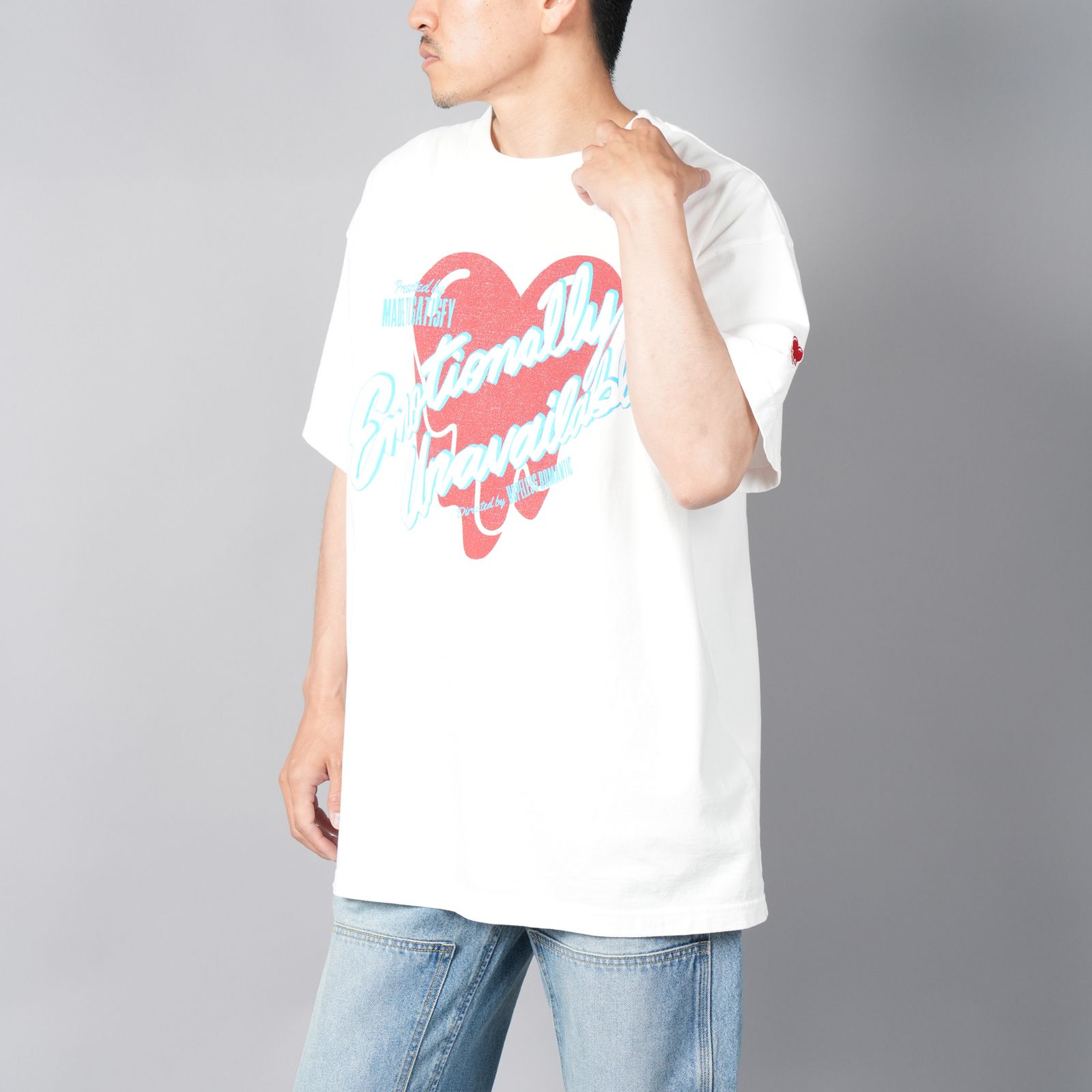 送料関税込■EMOTIONALLY UNAVAILABLE■Made to Satisfy T-Shirt EMOTIONALLY UNAVAILABLE MADE TO SATISIFY TEE | MFC STORE