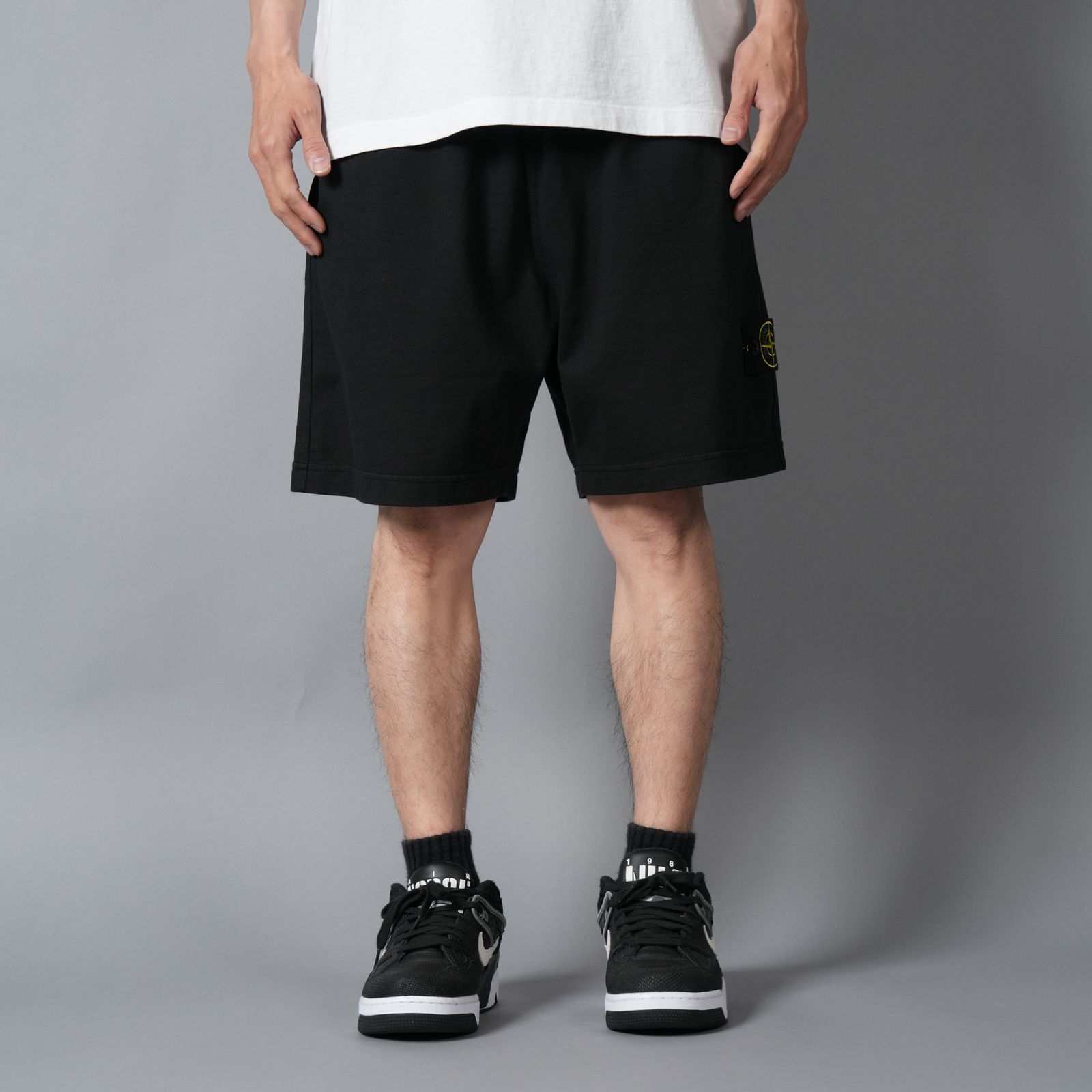 6200009 / BRUSHED ORGANIC COTTON FLEECE / スウェットショーツ(ブラック)