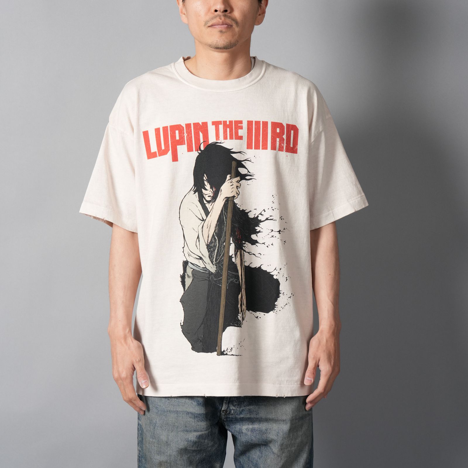 [LUPIN THE IIIRD]  S/S T-Shirt  (GOEMON)  / Tシャツ (ホワイト)