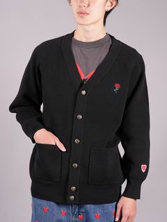 ラスト1点 / EU HEART CARDIGAN  / カーディガン (ブラック)