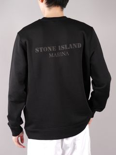 ラスト1点 / COTTON POLYESTER SEAQUAL® YARN FLEECE - SI MARINA / マリーナスウェット  トレーナー(ブラック)