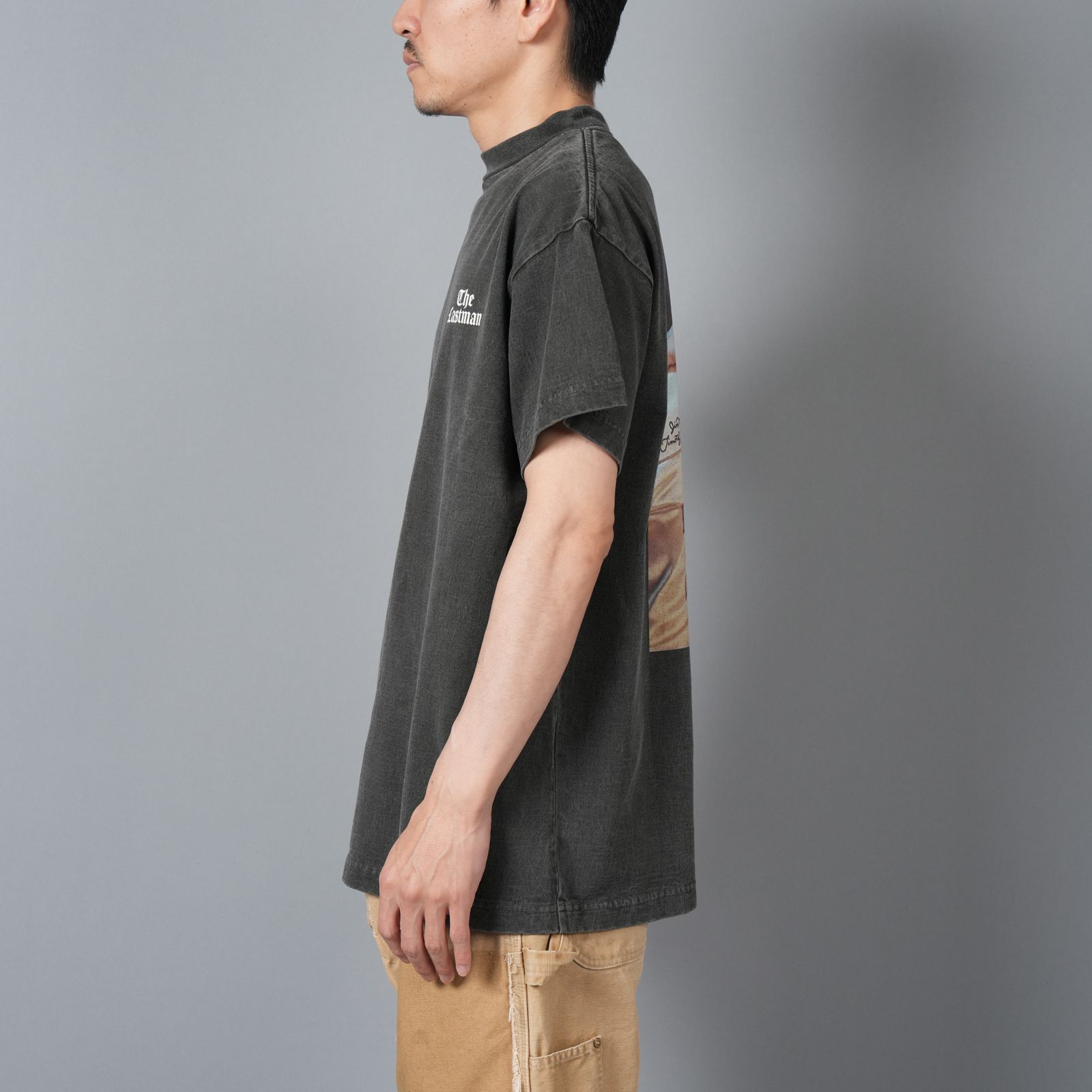 【ラスト1点】PRINTED TEE SHIRTS "HUG" / プリントTシャツ ラストマン ハグ / Tシャツ (ブラック)