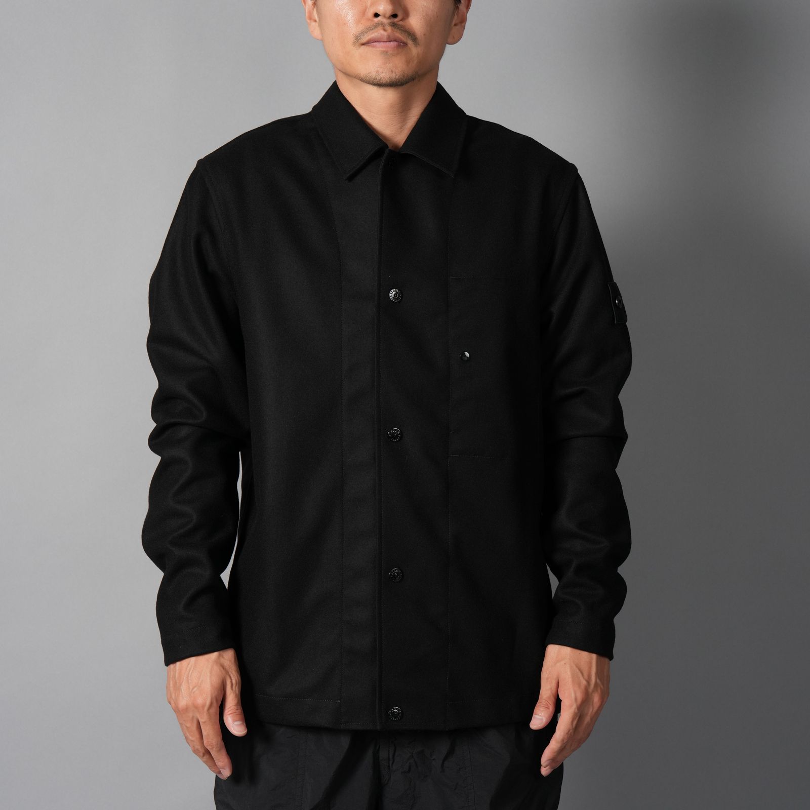 200020 / OVER SHIRT_S.I. GHOST / オーバーシャツ (ブラック)