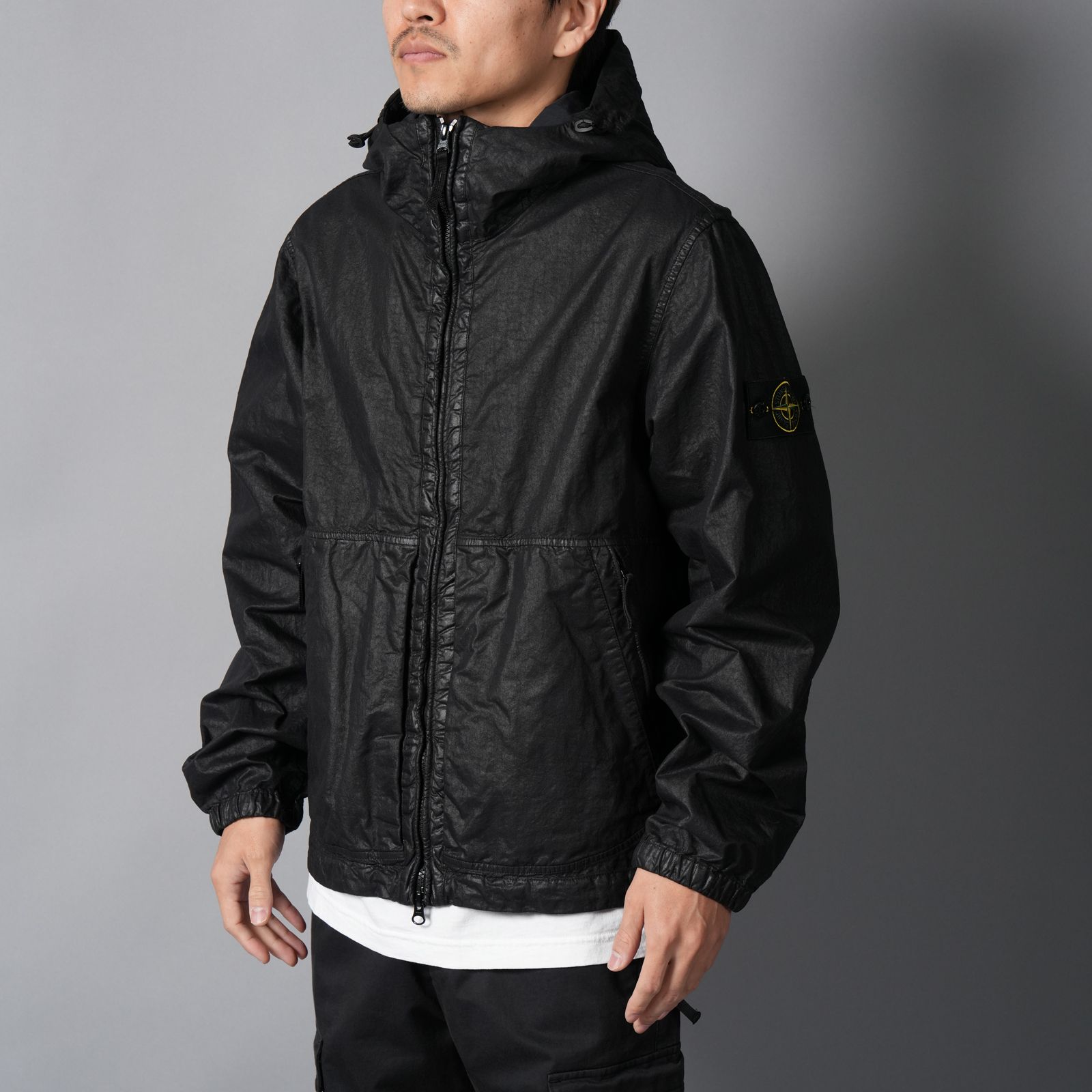 4100053 ORGANIC-LOOK NYLON PANAMA-TC / オーガニック ナイロンパナマ ジャケット 【ガーメントダイ】(ブラック)