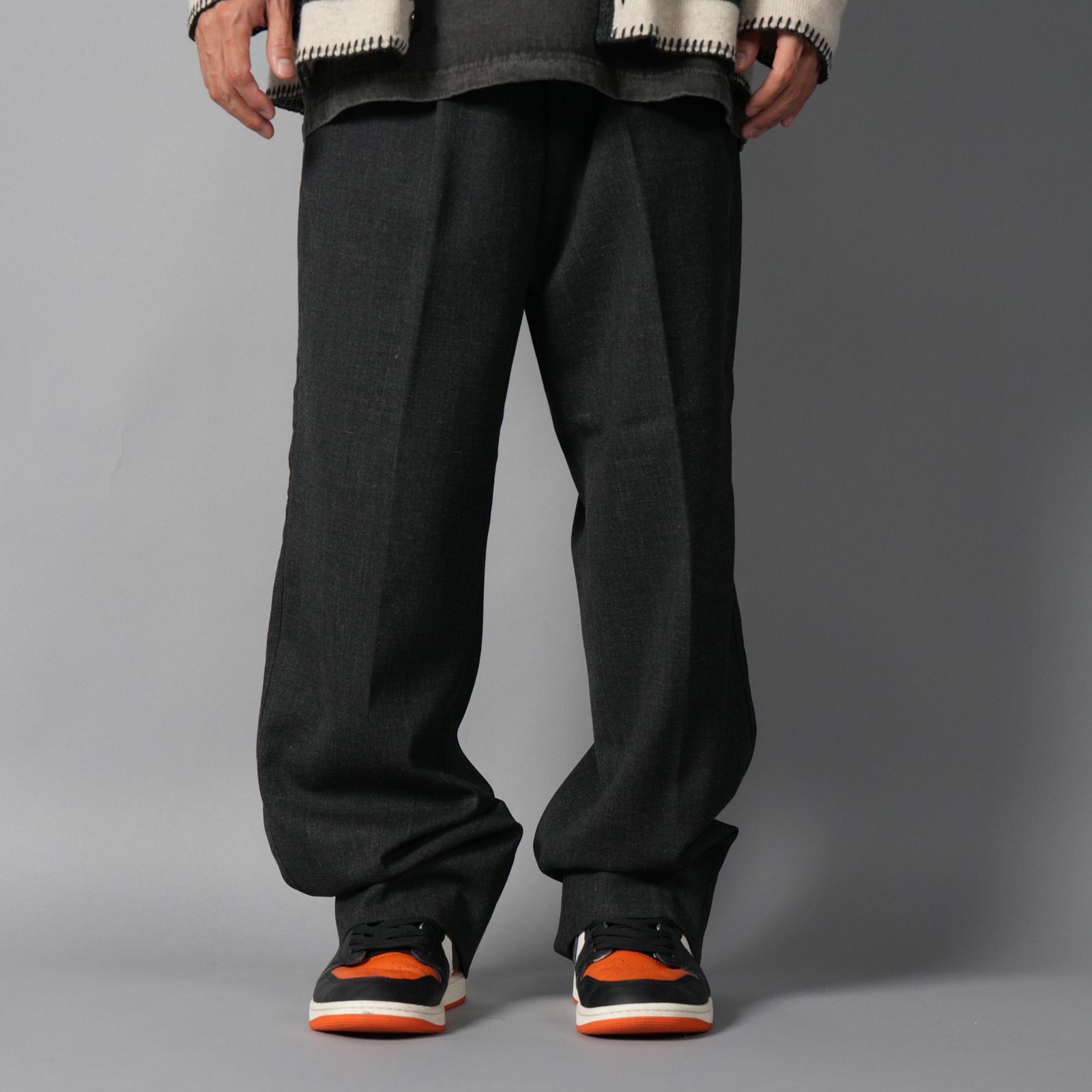 【ラスト1点】One Tuck Slacks / ワンタックスラックス (ブラック)