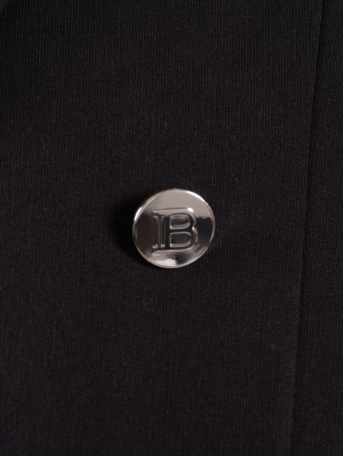 【ラスト1点】 Black fleece blazer with double-breasted silver-tone buttoned fastening / ダブルブレスト ジャケット