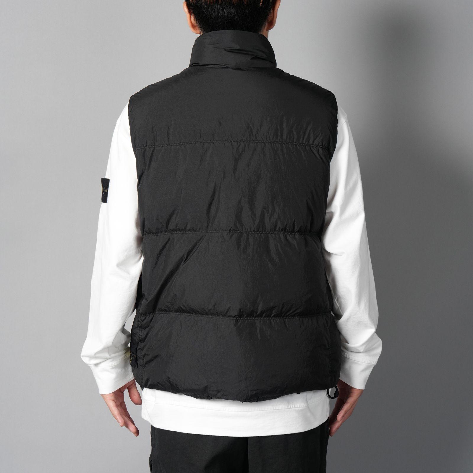 G100003 / CRINKLE REPS NY, RECYCLED NYLON / ダウンベスト[ガーメントダイ](ブラック)