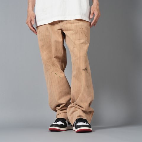 【残りわずか】【コラボ】SM-HR8-0000-C24 / SW_UNIFORM PNTS / STRIPE / BEIGE / ワークパンツ (ベージュ)