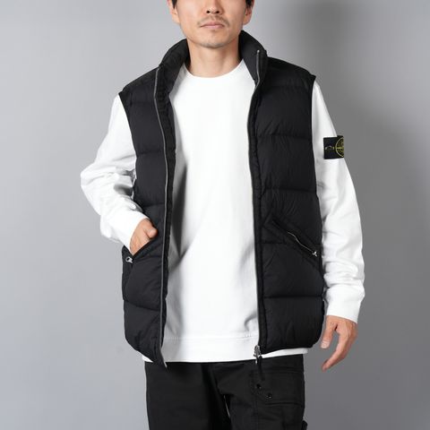 【ラスト1点】G0828 / SEAMLESS TUNNEL NYLON DOWN -TC / シームレス ナイロンダウンベスト (ブラック)