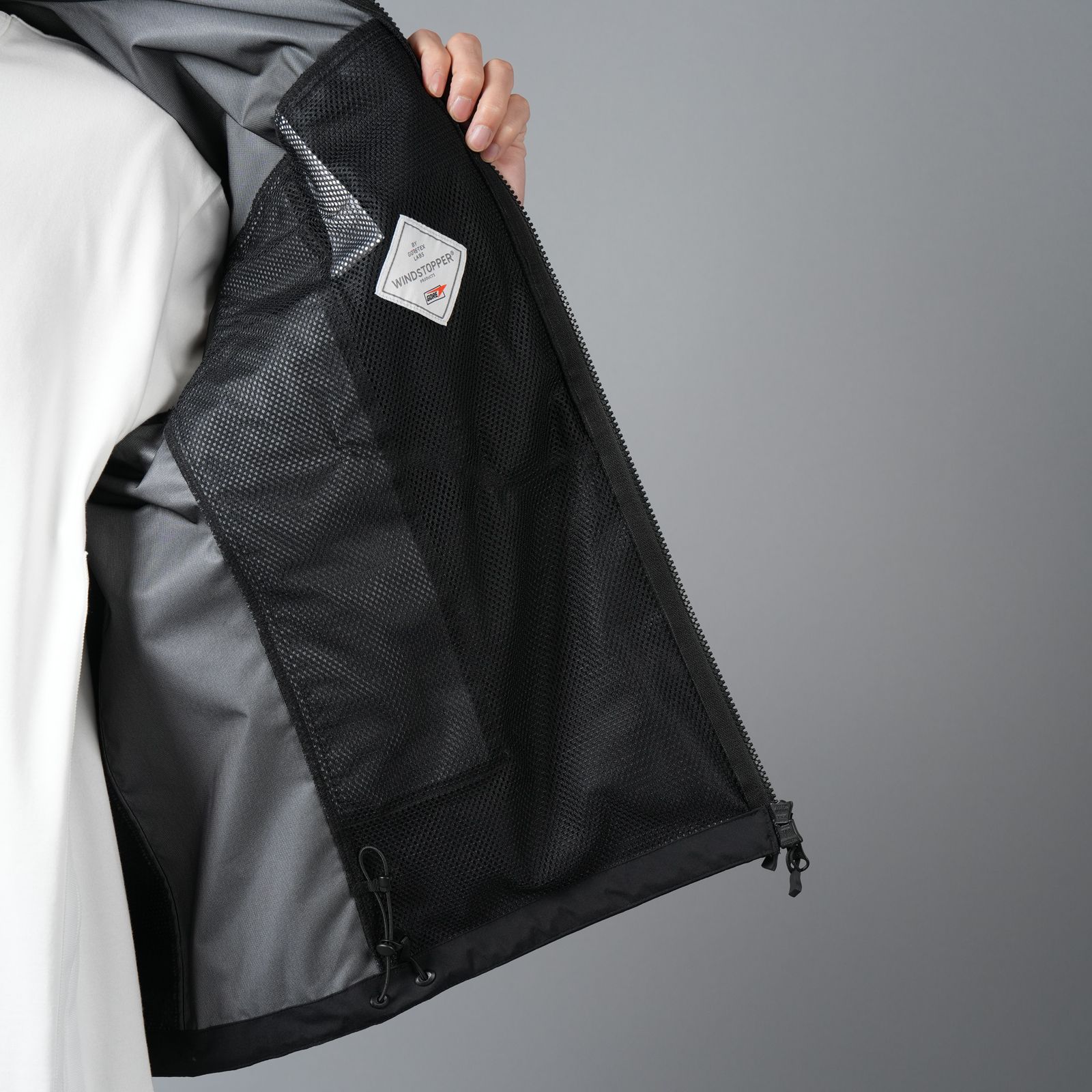 【限定】WINDSTOPPER BY GORE-TEX LABS 30DY/TR2 3L SHIRT BLOUSON / ゴアテックス ラボ スリーレイヤー / シャツ ブルゾン [防水・防風] (ブラック)