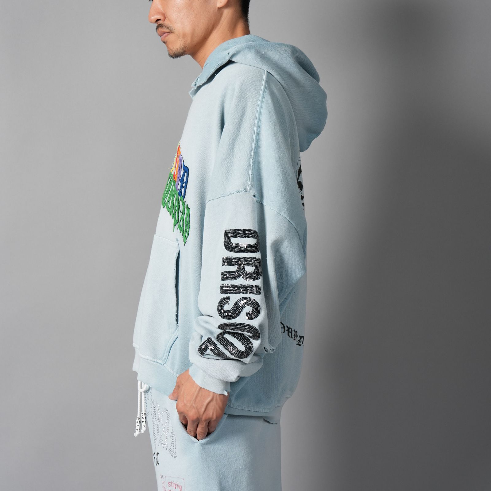 BOBBY DIRSCOLL HOODED SWEATSHIRT  / フーディー・パーカー (ベイビーブルー)