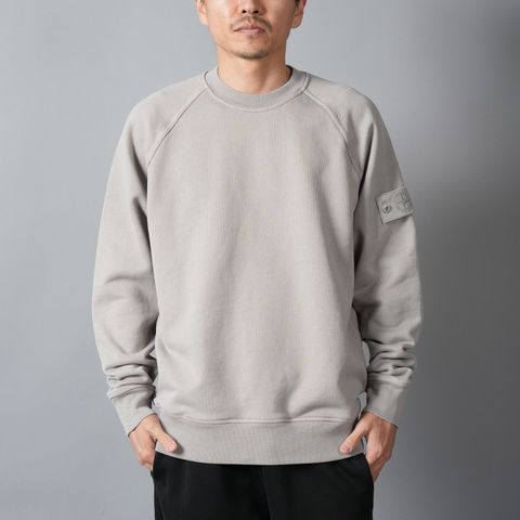 【残りわずか】6100028 / HEAVY ORGANIC COTTON FLEECE_S.I. GHOST / クールネックスウェット・トレーナー (ダスト)