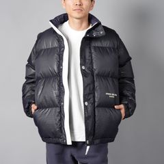 446X1 NYLON RIPSTOP COVER DOWN_ STONE ISLAND MARINA  / ナイロンリップストップ カバーダウン ダウンジャケット (インクブルー)