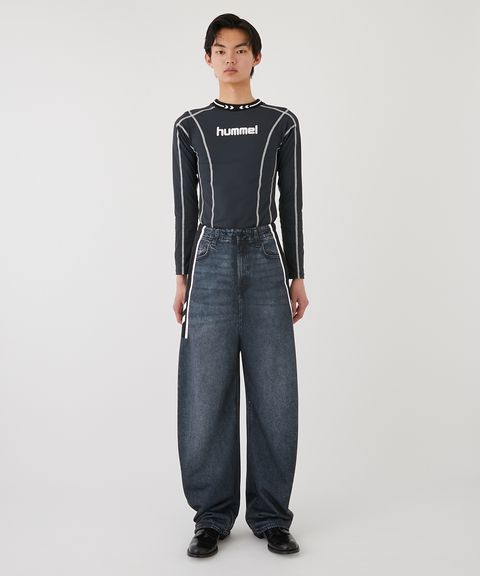 TRANS DENIM SWEAT TROUSER / トランス デニム スウェット トラウザー (ブラック)