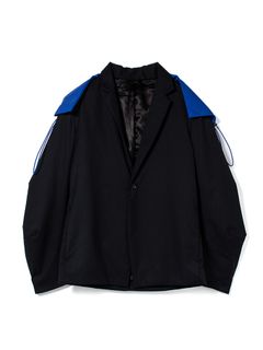 【ラスト1点】WATER REPELLENT WOOL STRETCH FLANNEL SAILOR HOOD JACKET / ジャケット (ネイビー)