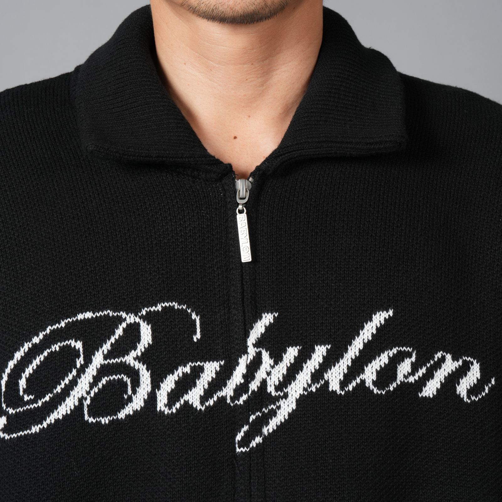 ZIP CARDIGAN / ジップカーディガン  (ブラック)