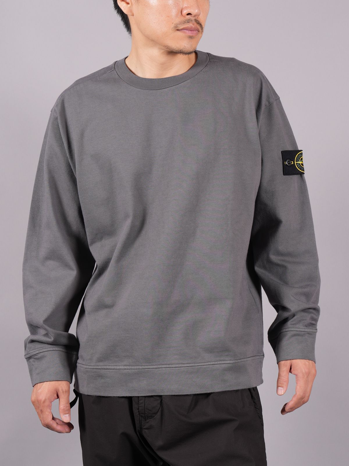 STONE ISLAND　ロゴスウェットトレーナー グレー サイズ：XL