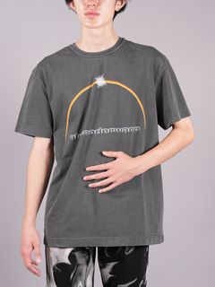 ラスト1点 / SHORT SLEEVE TEE WITH BACKLIT LOGO PRINT  / バックリット ロゴ プリント (アシッドブラック)