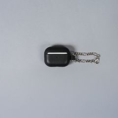 チェーン付レザーAirPods Proケース (ブラック)
