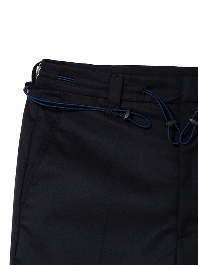 【ラスト1点】WATER REPELLENT WOOL STRETCH FLANNEL TAPERED SLACKS / スラックス (ネイビー)