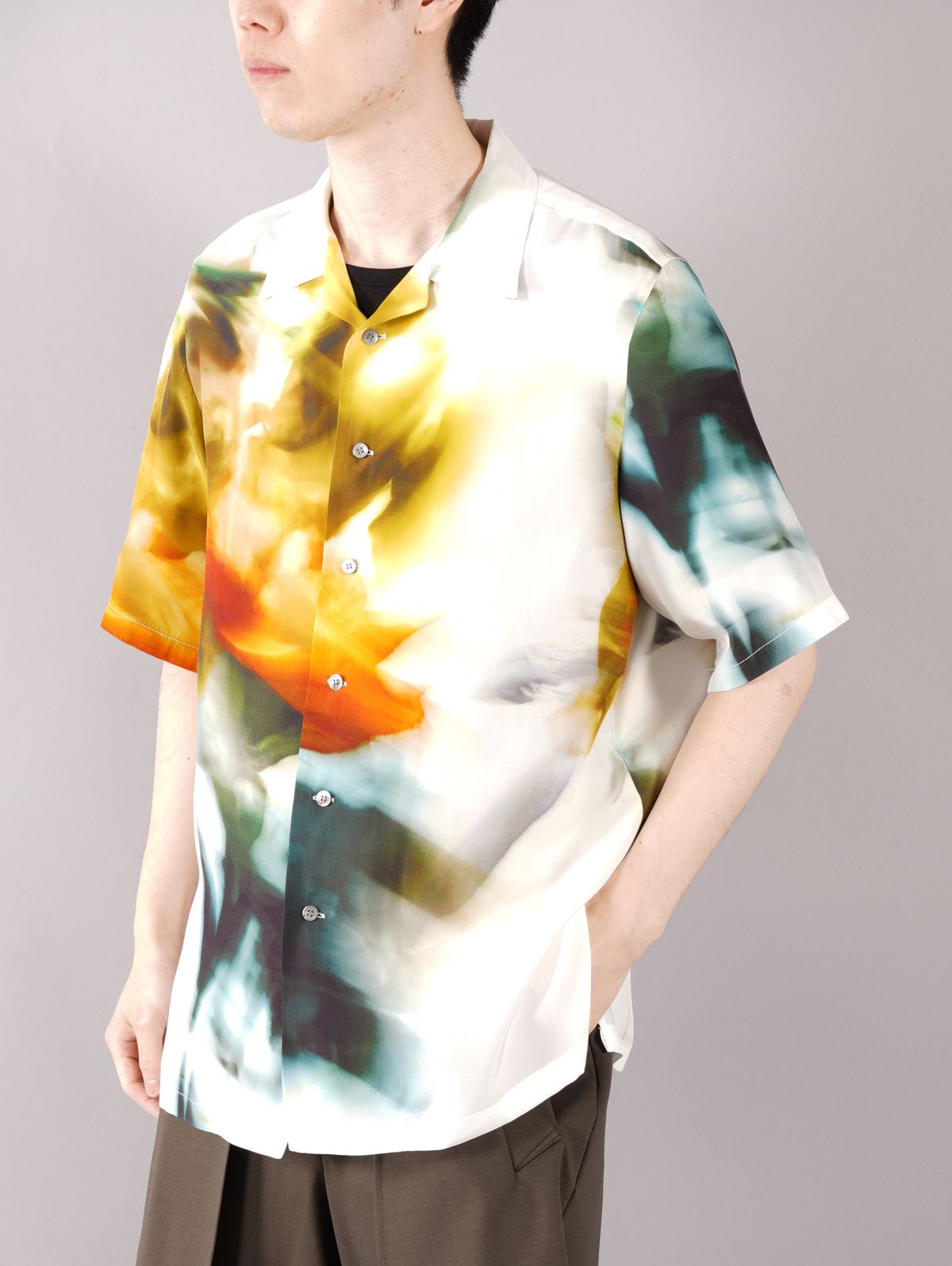 TAAKK - 【ラスト1点】SILK SHIRTS / 定番シルクシャツ (半袖シャツ