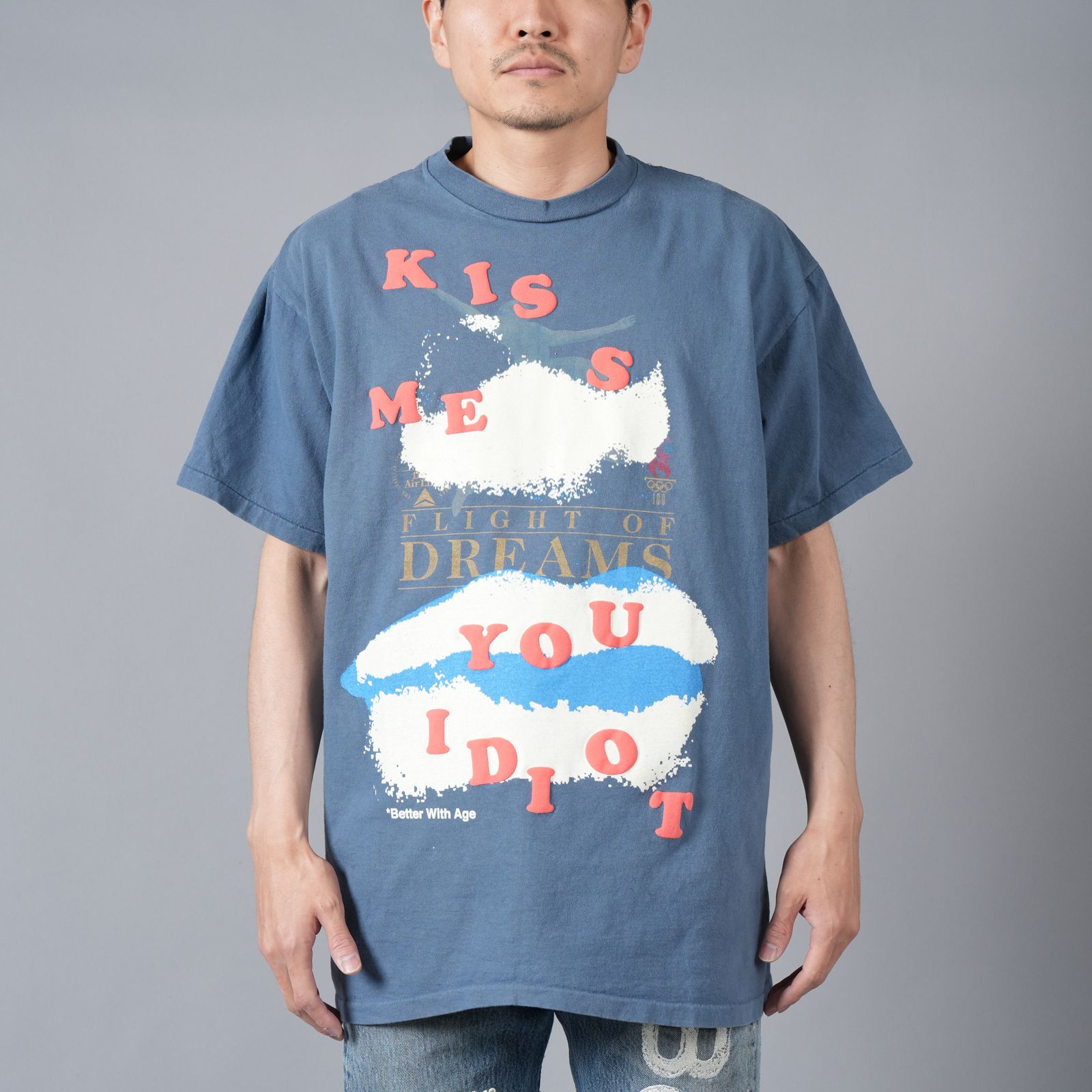 Kissing Idiots Tee / キシング イディオツ Tシャツ [Lサイズ] (ブルー)