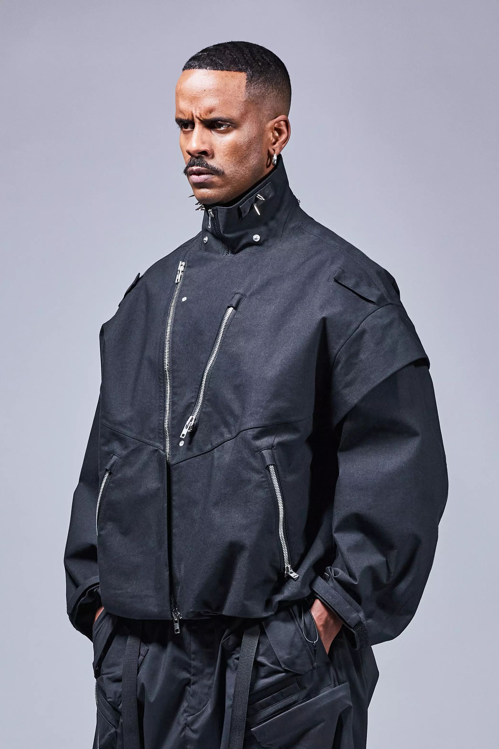 J68W-BQ / 3L Rider Jacket Gen. 1 / ライダージャケット / ナイロンジャケット[ワイドフィット](ブラック)