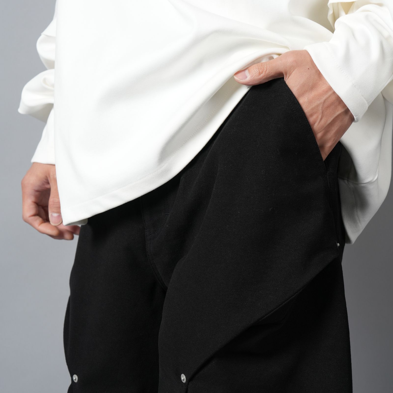 3D Double Knee Trousers / ダブルニー トラウザーズ (ブラック)