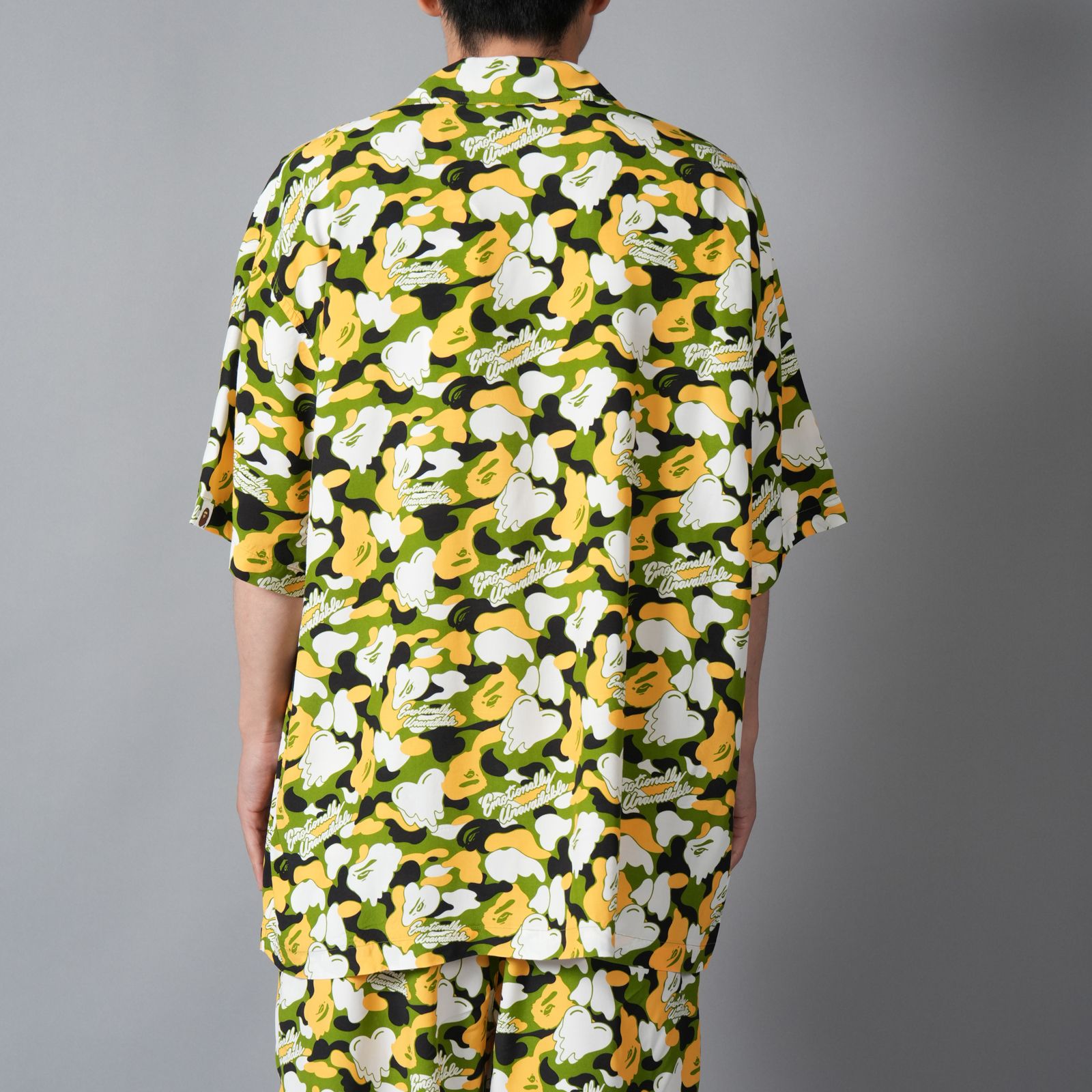 【コラボ】EU-MK8-0000-C02 / EU APE ALOHA SHIRT / GREEN / シャツ (グリーン)