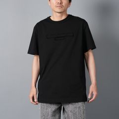 DISTRESSED LOGO SHORT SLEEVE TEE / コットンジャージー ユニセックス ディストレストロゴ tシャツ   (ブラック)