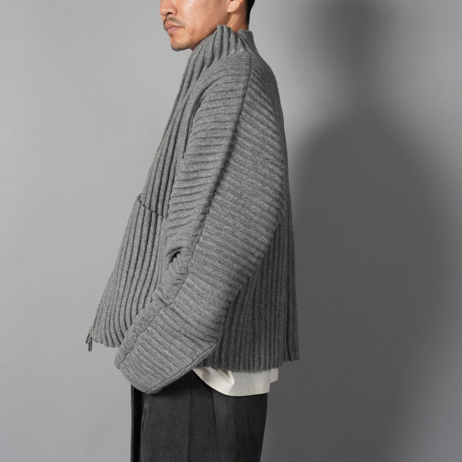 GLOBE RIB KNIT CARDIGAN  / グローブ リブ ニットカーディガン (リノ)