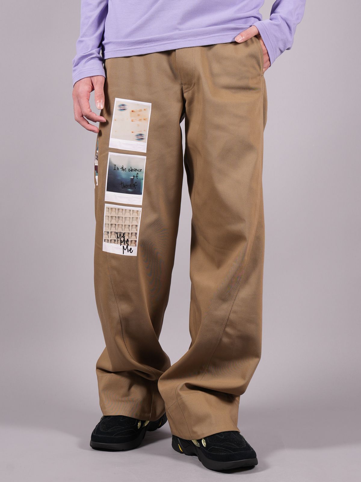 YUKI HASHIMOTO - TWISTED WORK PANTS WITH POLAROID / ワークパンツ ...