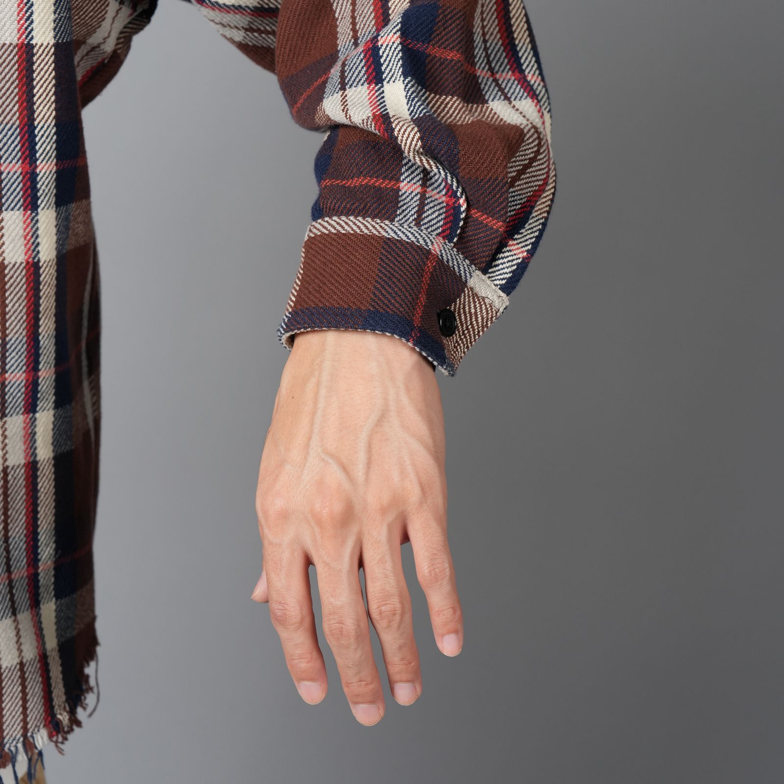 DAMAGED FLANNEL SHIRTS / ネルシャツ (ブラウン)
