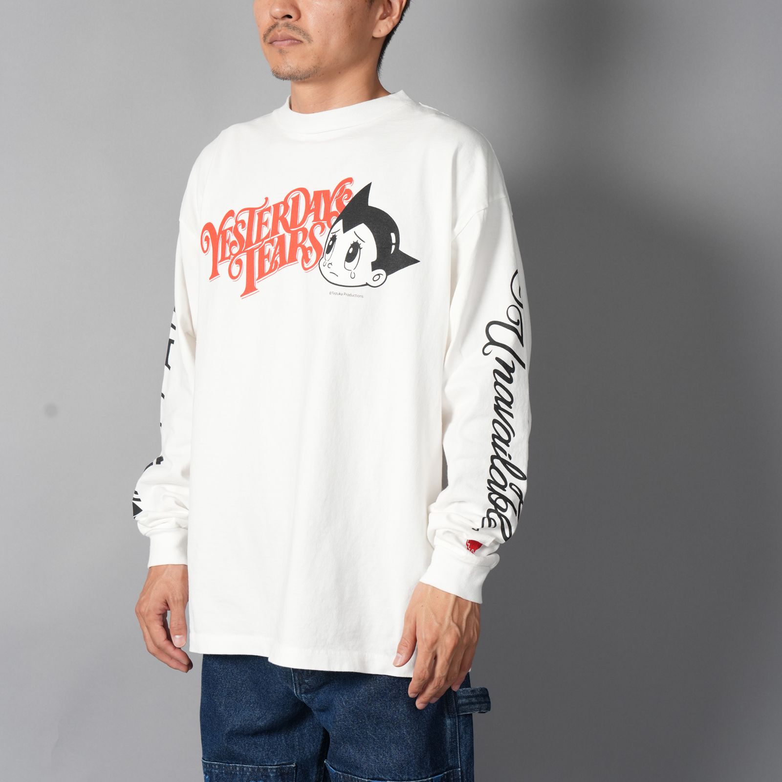 【コラボ】EU-MK1-0000-C10 / EU AB FAVE LS TEE  / BLACK / ロンT・カットソー (ホワイト)