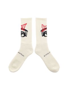 ラスト1点 / SM-A22-0000-102 / SOCKS / EYE / ECRU   (エクリュ)