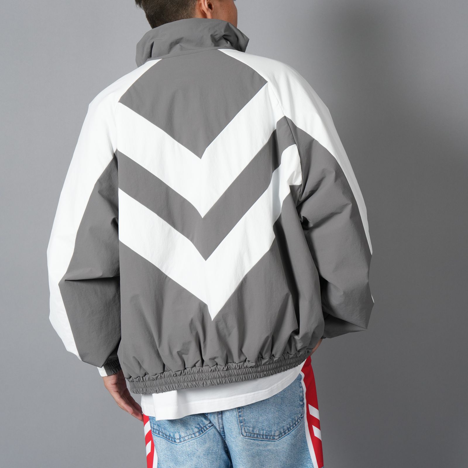 【ラスト1点】CORDURA CHEV PUFF JACKET / パフジャケット (グレー/ホワイト)