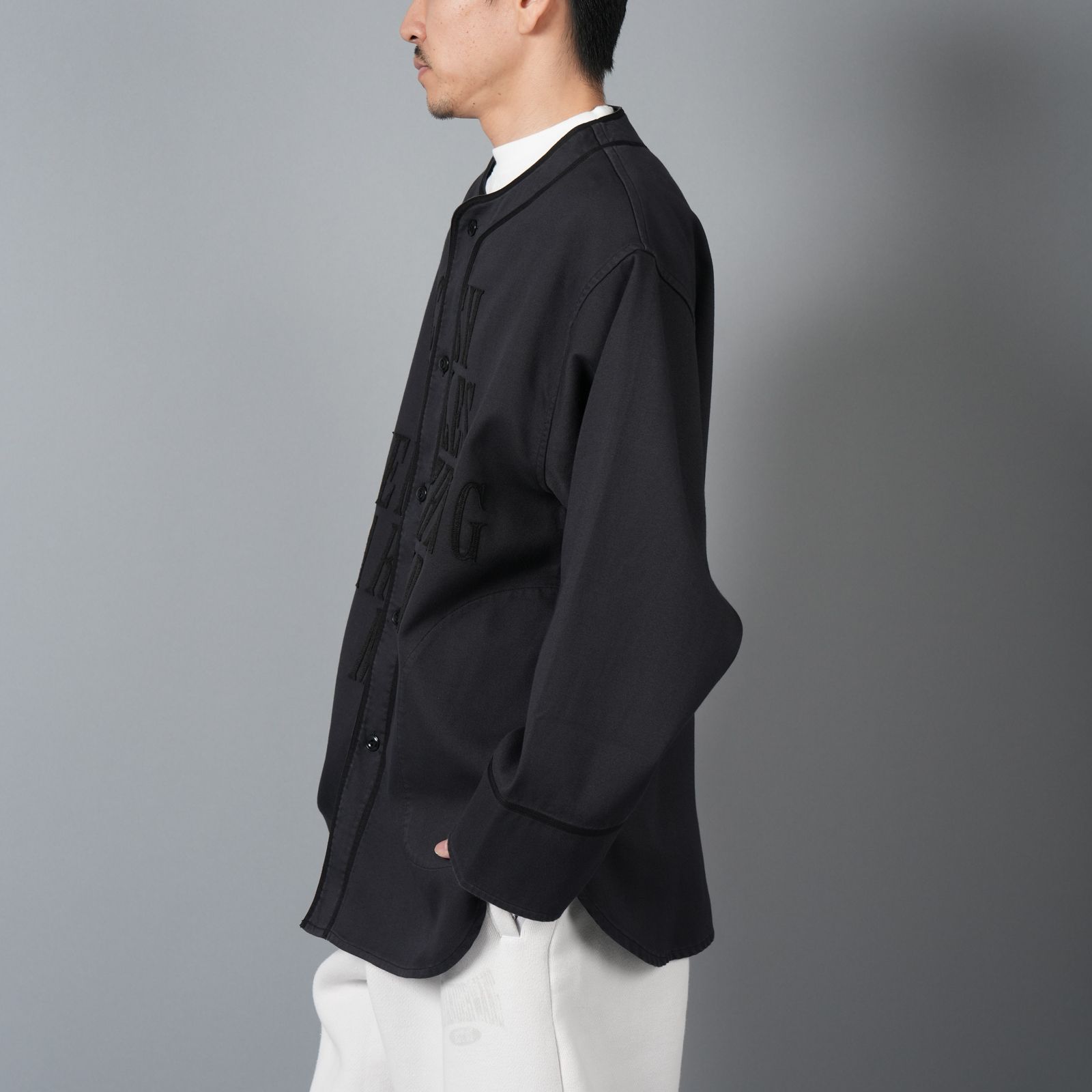 【ラスト1点】BASEBALL SHIRTS "C.R.E.A.M" (L/S) / ベースボールシャツ (ブラック)