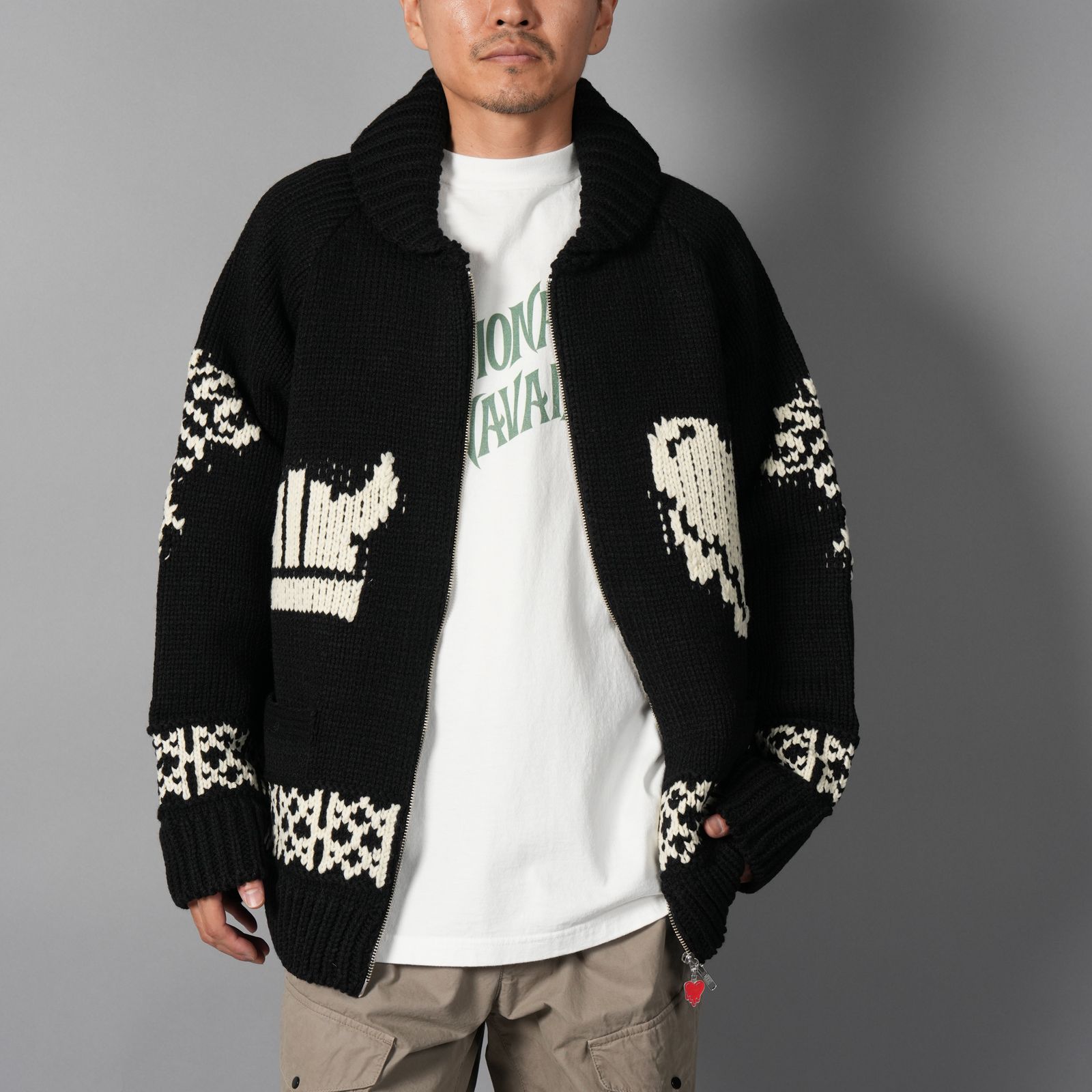 EU-MK1-0000-014 / EU KNIT JACKET  / ニットジャケット (ネイビー)