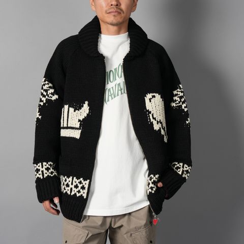 EU-MK1-0000-014 / EU KNIT JACKET  / ニットジャケット (ネイビー)